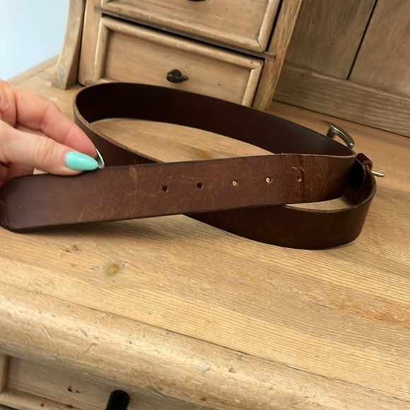DSTLD Men’s Leather Belt Brown Size 32 Made in USA - Picture 3 of 8